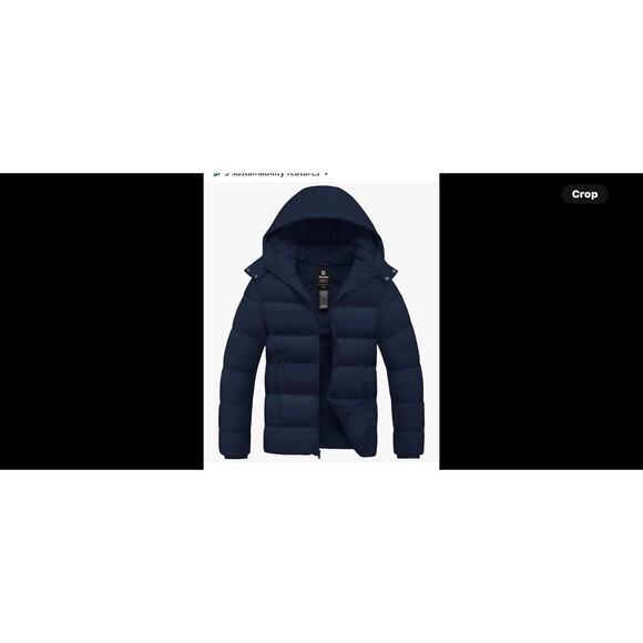 Wantdo Navy Insulated Coat Sz Large - Picture 1 of 10